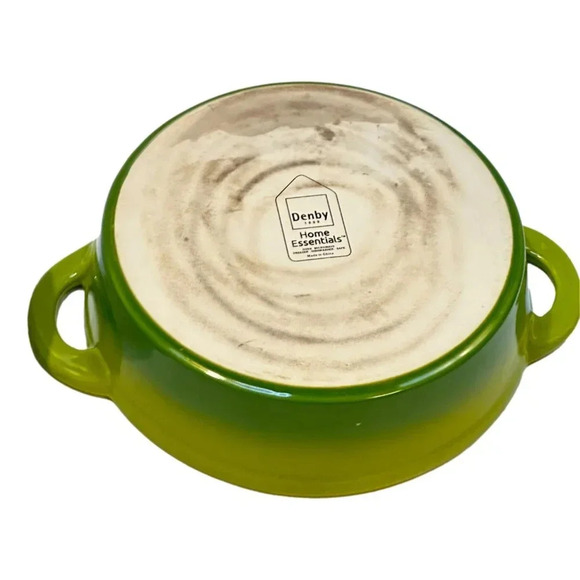 Denby Casserole Green Cream with Lid Pottery Ceramic UK - Picture 5 of 10